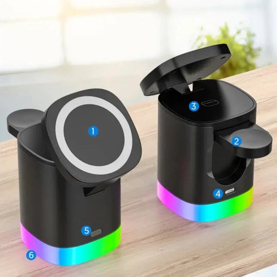 3-In-1 Kabelloses Led-Ladegerät