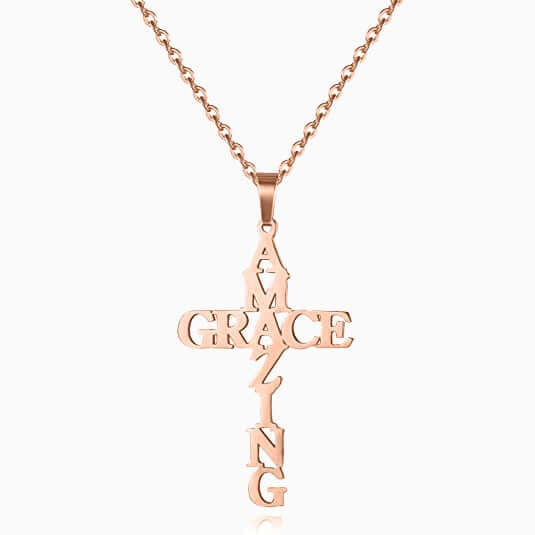 Amazing Grace Kreuz Halskette