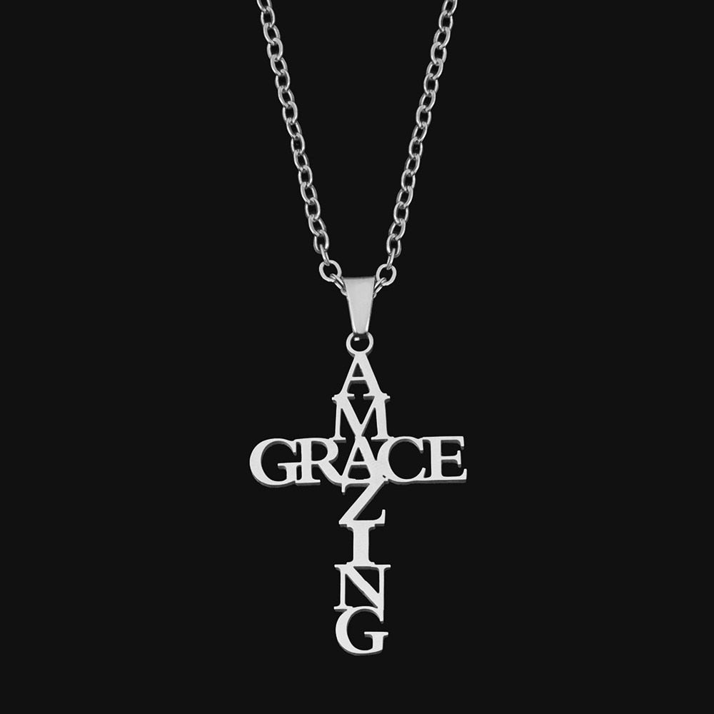 Amazing Grace Kreuz Halskette