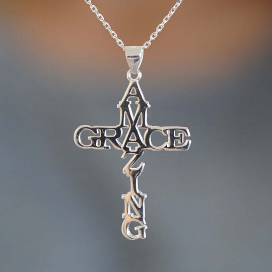 Amazing Grace Kreuz Halskette