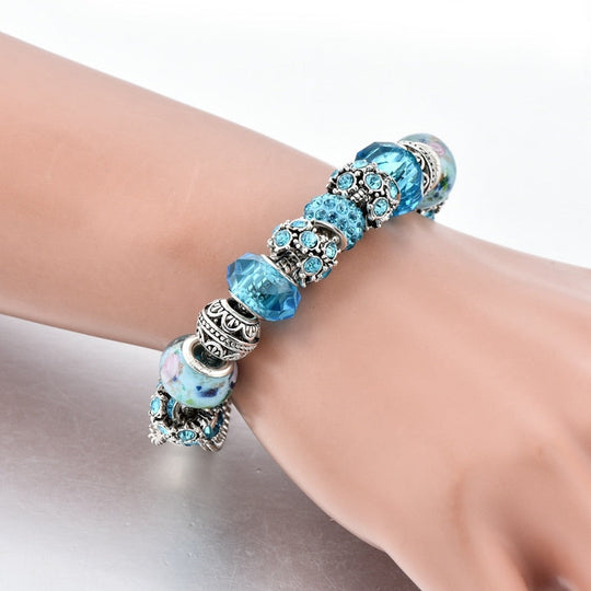 Armband Mit Blauem Kristallcharme