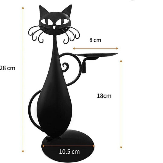 Black Cat Kerzenständer
