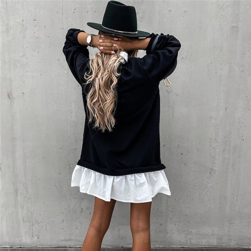 Damen Kleid Mit Kragen