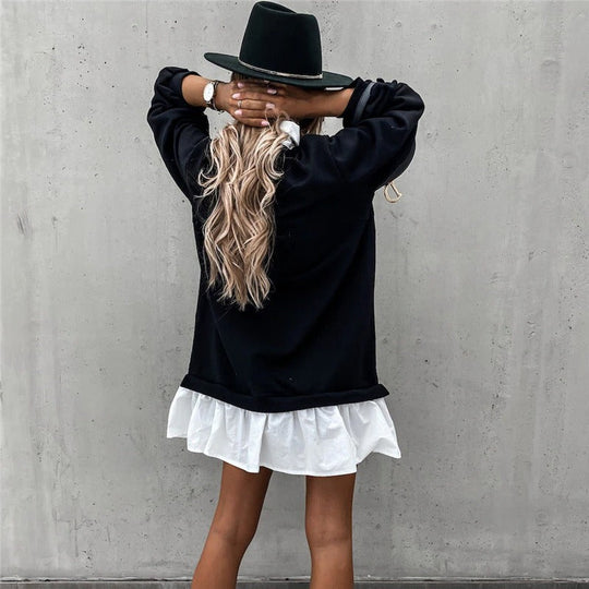 Damen Kleid Mit Kragen