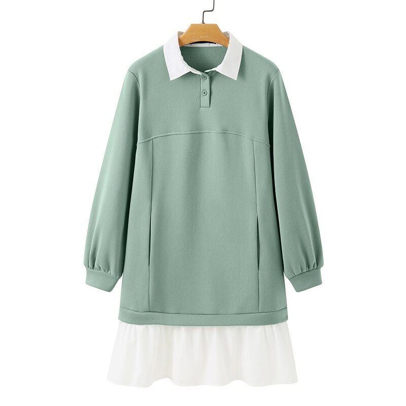 Damen Kleid Mit Kragen