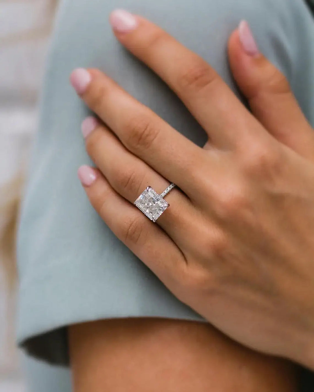 Diamantring Mit Radiant-Schliff