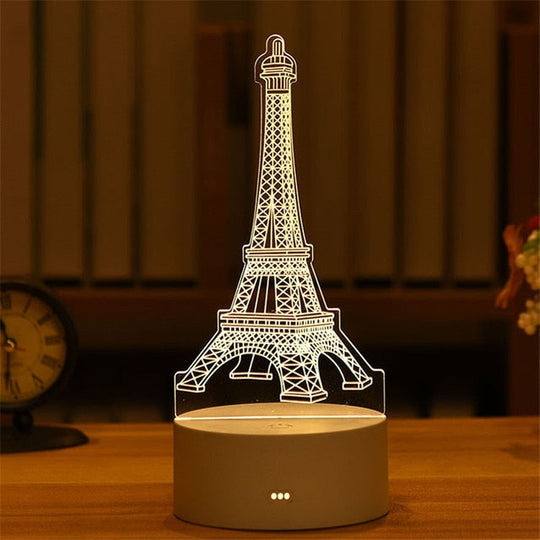 Eiffelturm 3D Illusion Lampe