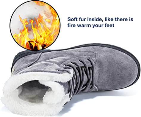 Flauschige Schneestiefel