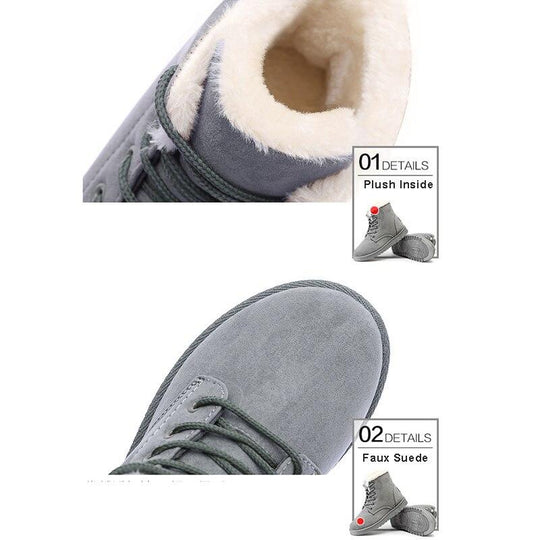 Flauschige Schneestiefel