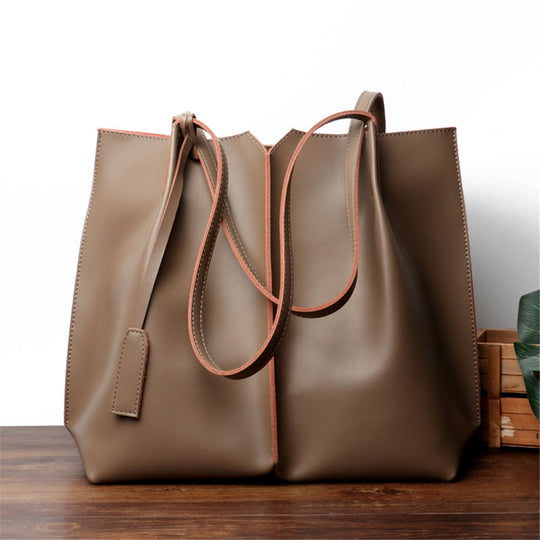 Frauen Leder Tote Tasche