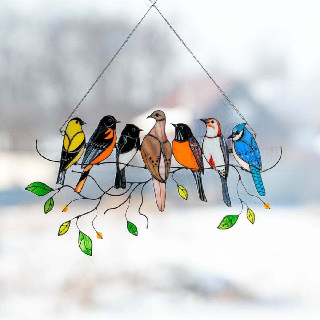 Glasmalerei Vogel Sonnenfänger