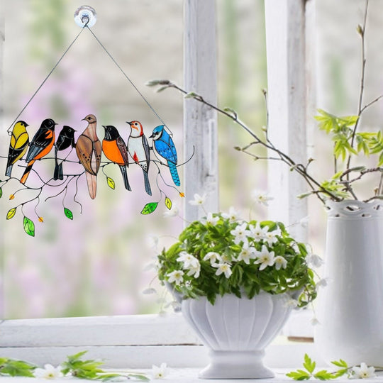Glasmalerei Vogel Sonnenfänger