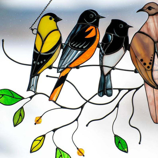 Glasmalerei Vogel Sonnenfänger