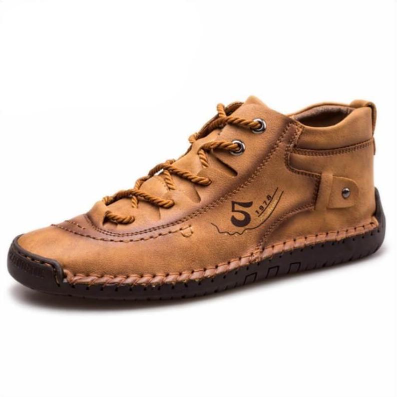 Handgenähte Vintage Lederstiefeletten