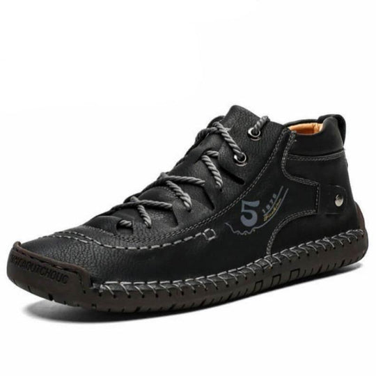 Handgenähte Vintage Lederstiefeletten