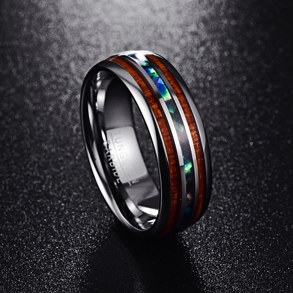 Hawaiianischer Koa Holz Ring