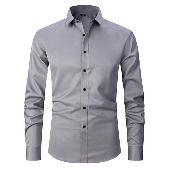 Herren Anti-Winkle Slim Fit Kleid Hemd