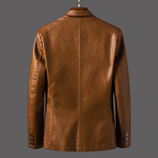 Herren Leder Blazer Jacke