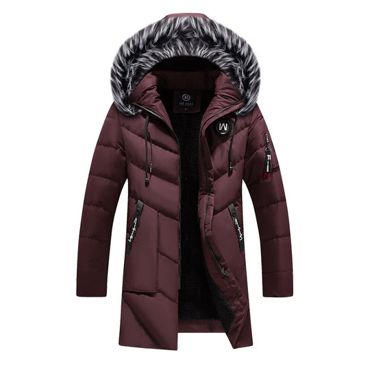Herren Pelz Wintermantel Mit Kapuze