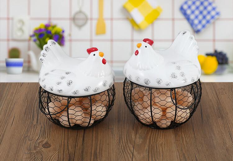 Keramischer Eieraufbewahrungskorb