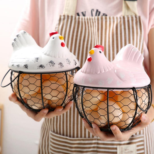 Keramischer Eieraufbewahrungskorb