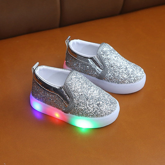 Led Glittery Kinder Turnschuhe