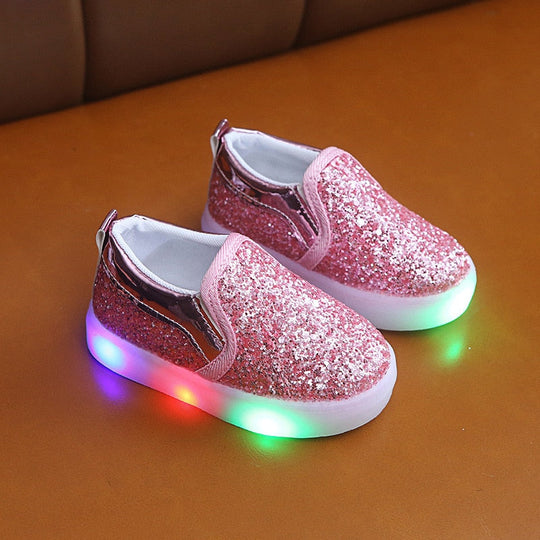 Led Glittery Kinder Turnschuhe