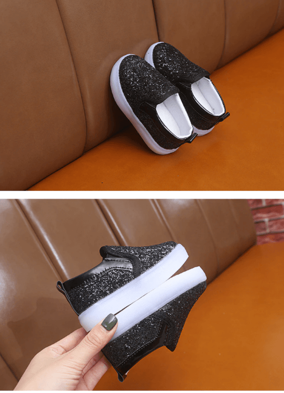 Led Glittery Kinder Turnschuhe