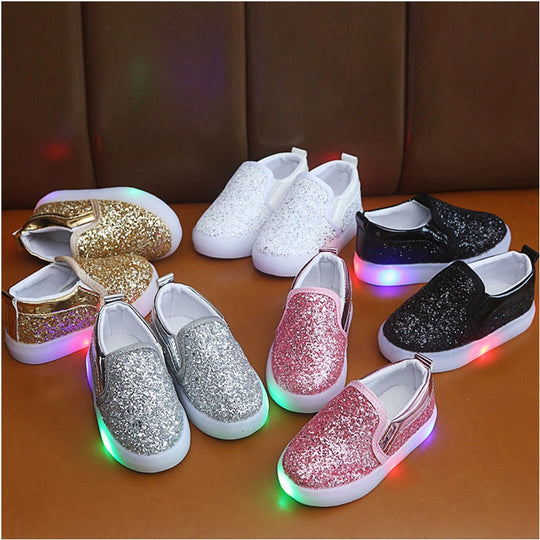 Led Glittery Kinder Turnschuhe