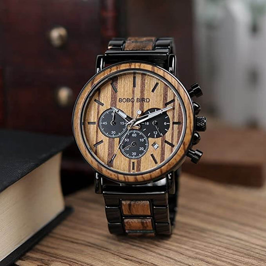 Luxuriöse Herrenuhr Aus Holz