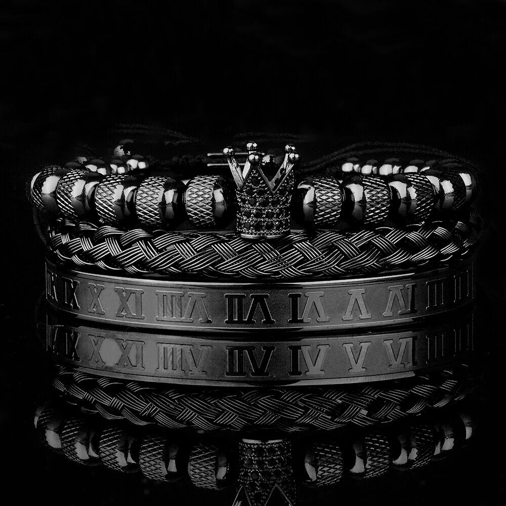 Luxuriöses Kronen-Armband-Set