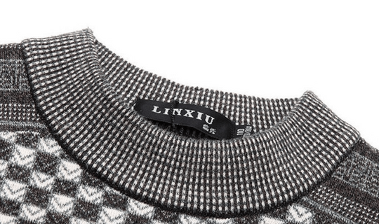 Men'S Knitted Plaid Sweaters