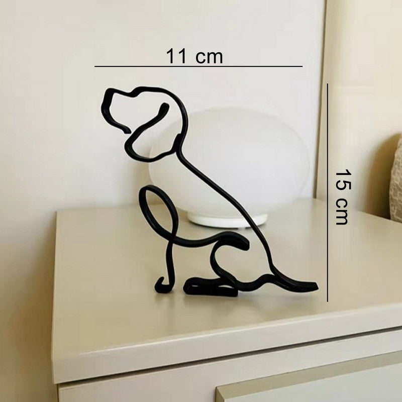 Minimalistische Hundeskulptur
