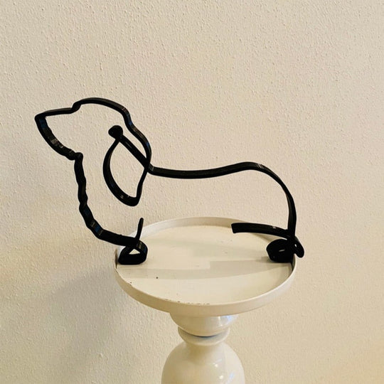 Minimalistische Hundeskulptur
