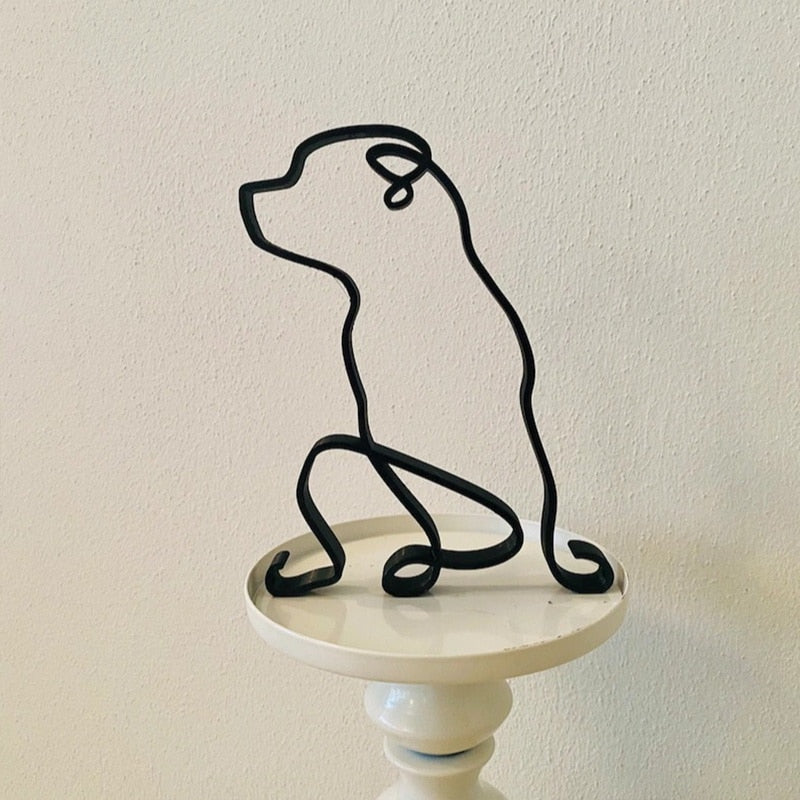 Minimalistische Hundeskulptur