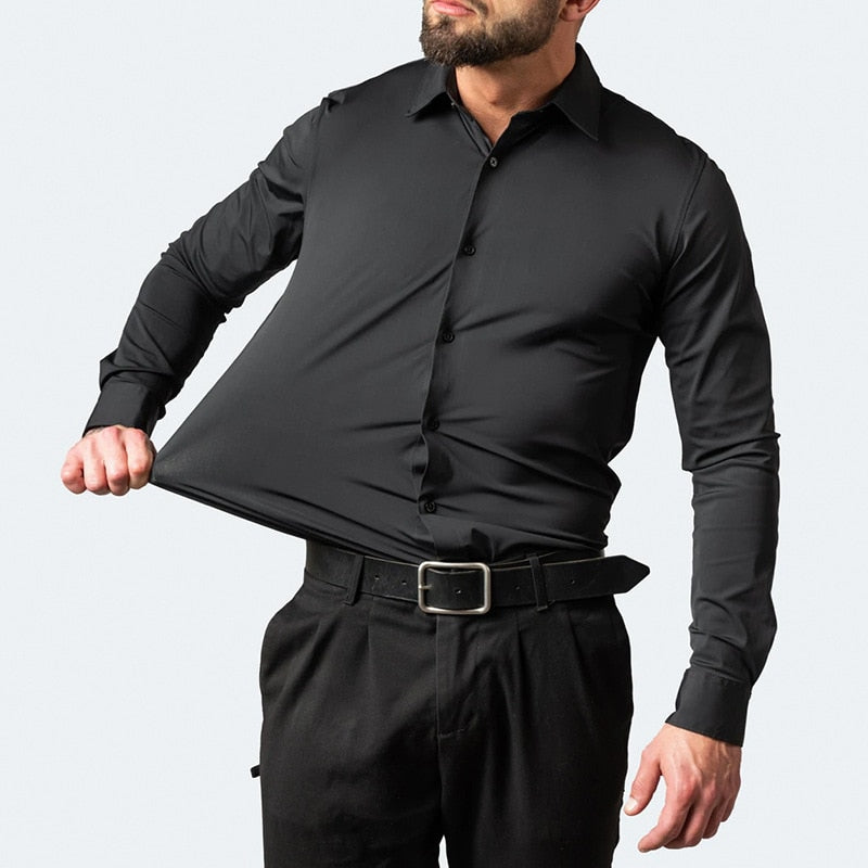 Modernes Stretch-Langarmhemd