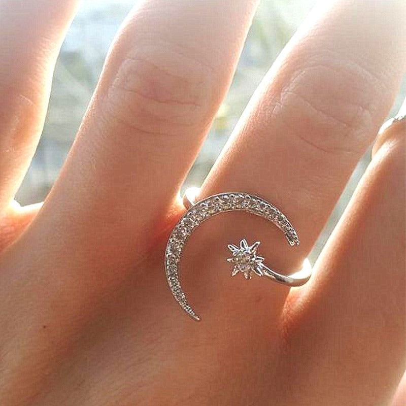 Mondsichel Stern Ring