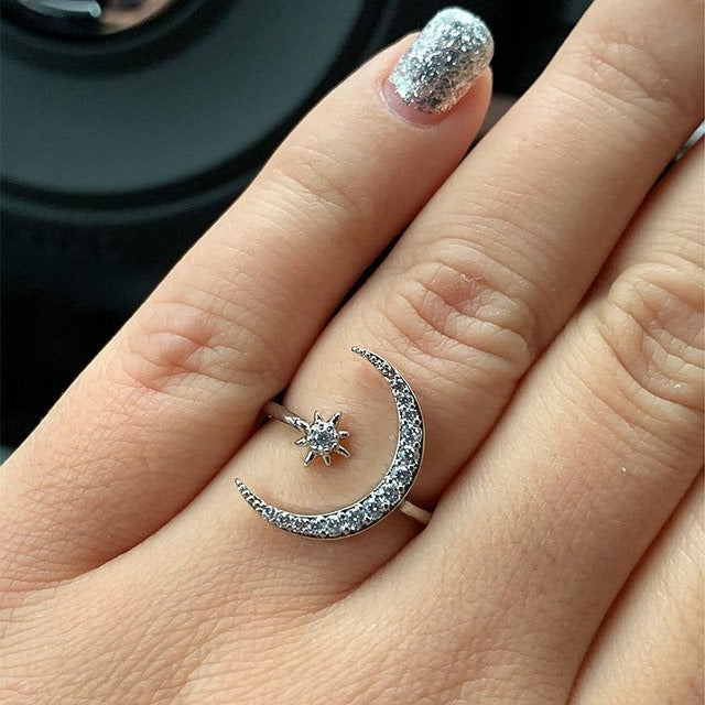 Mondsichel Stern Ring