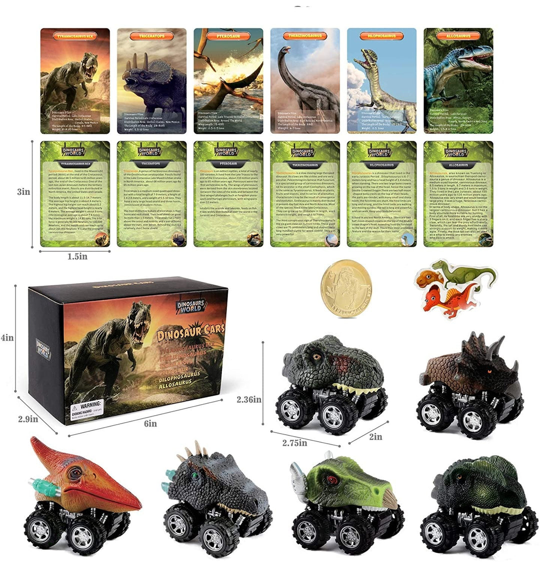 Pull Back Dinosaur Mini Auto (6 Stück)