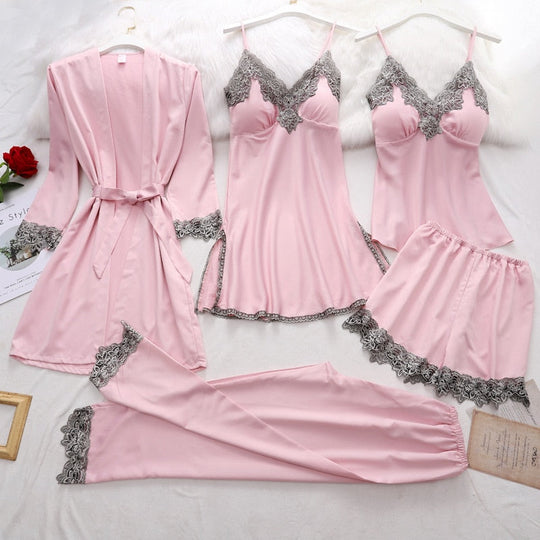 Pyjama-Set Aus Weicher Seide