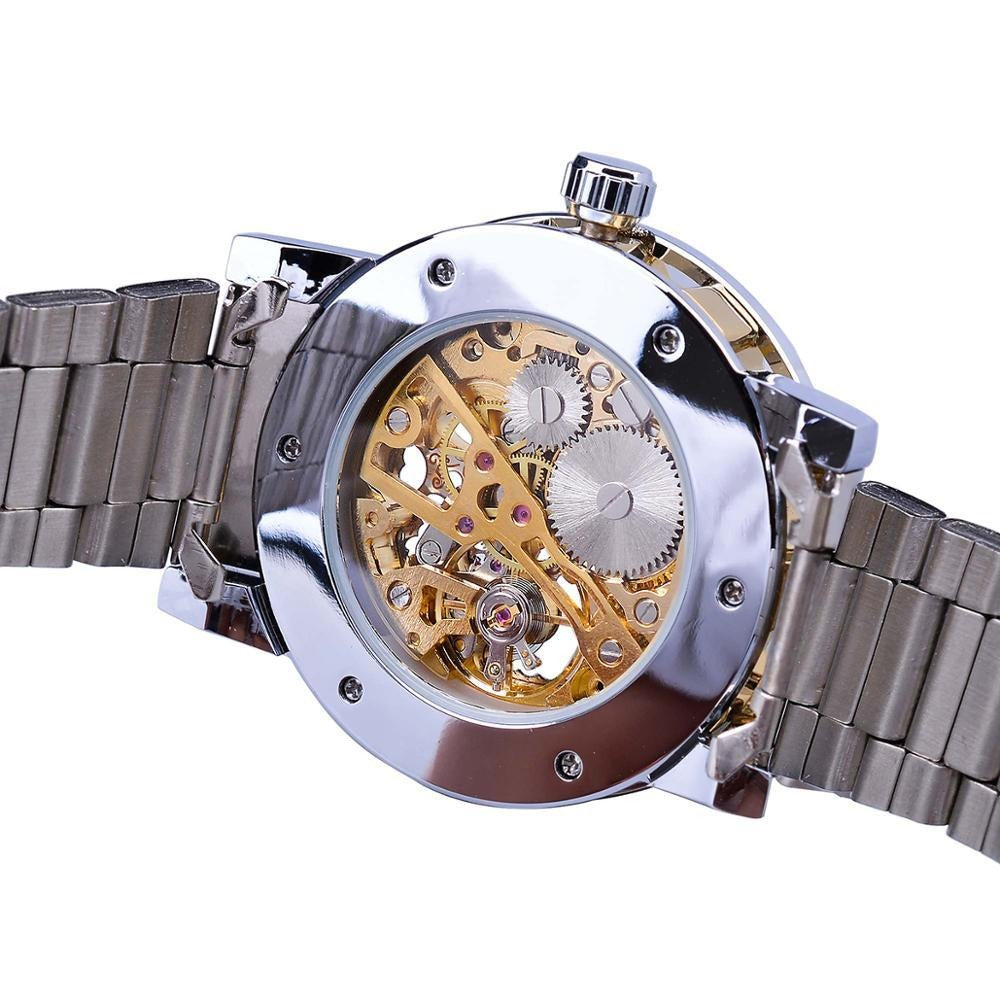 Retro-Leucht-Skelett Mechanische Uhr
