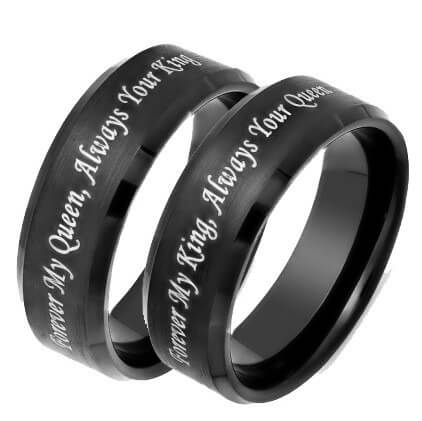 Schwarzes Paar Versprechensring