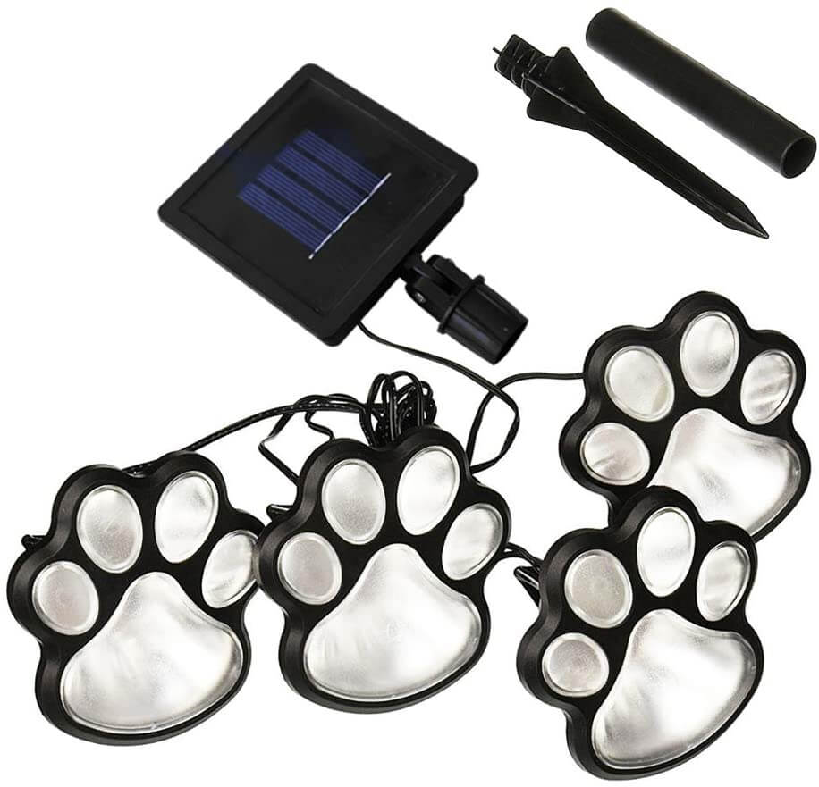 Solarbetriebene Lichter Für Pfotenabdrücke