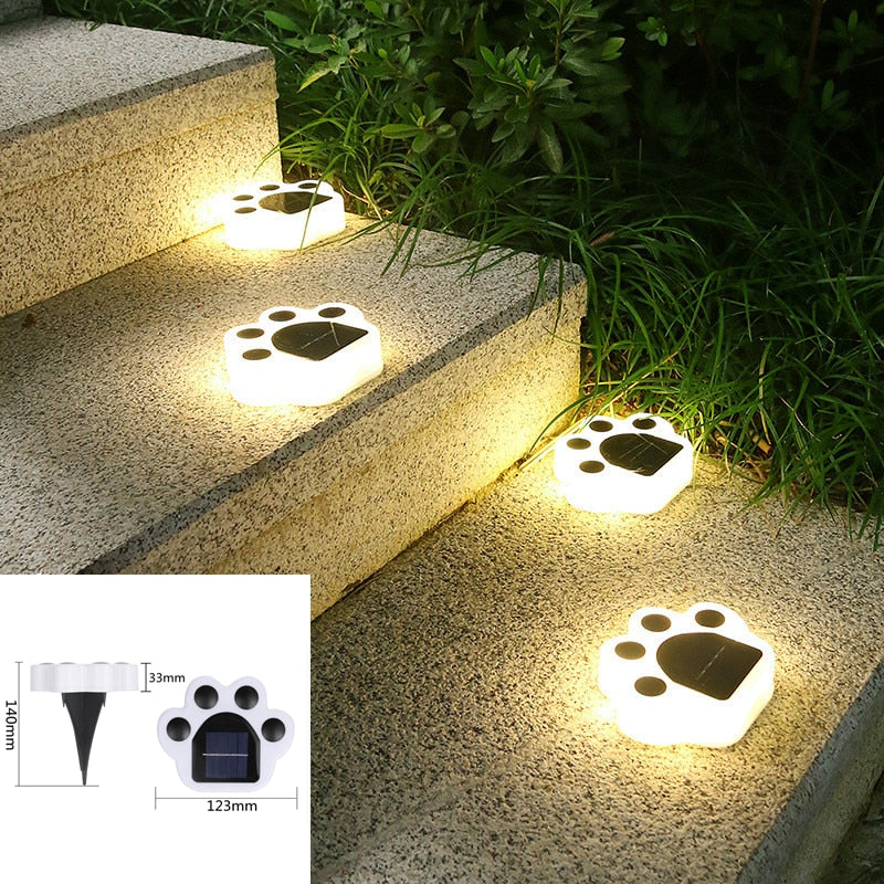 Solarbetriebene Lichter Für Pfotenabdrücke