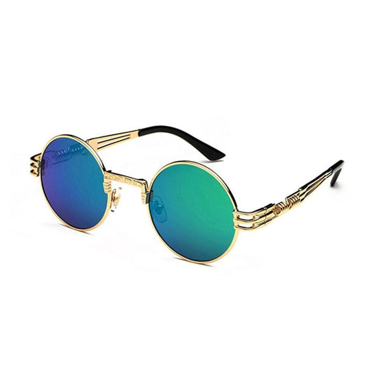 Steampunk Runde Metall-Sonnenbrille