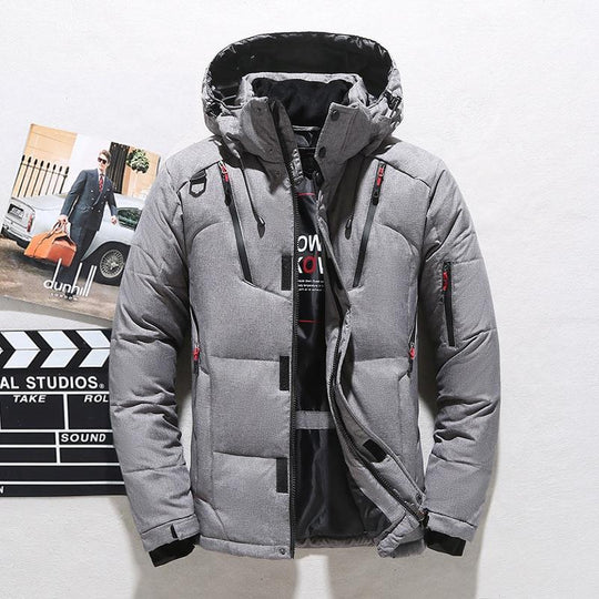 Warme Dicke Kapuzen-Pufferjacke