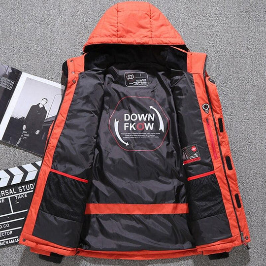 Warme Dicke Kapuzen-Pufferjacke