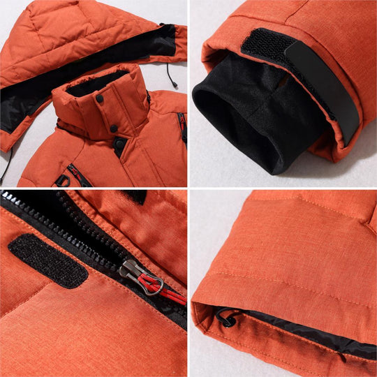 Warme Dicke Kapuzen-Pufferjacke