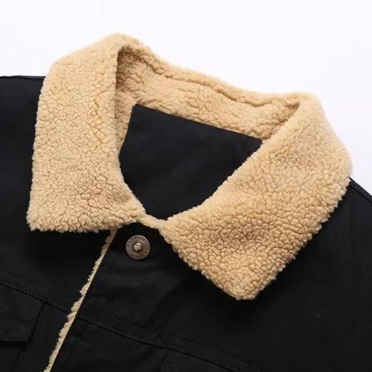 Herren Plüsch Jacke aus dicker Wolle