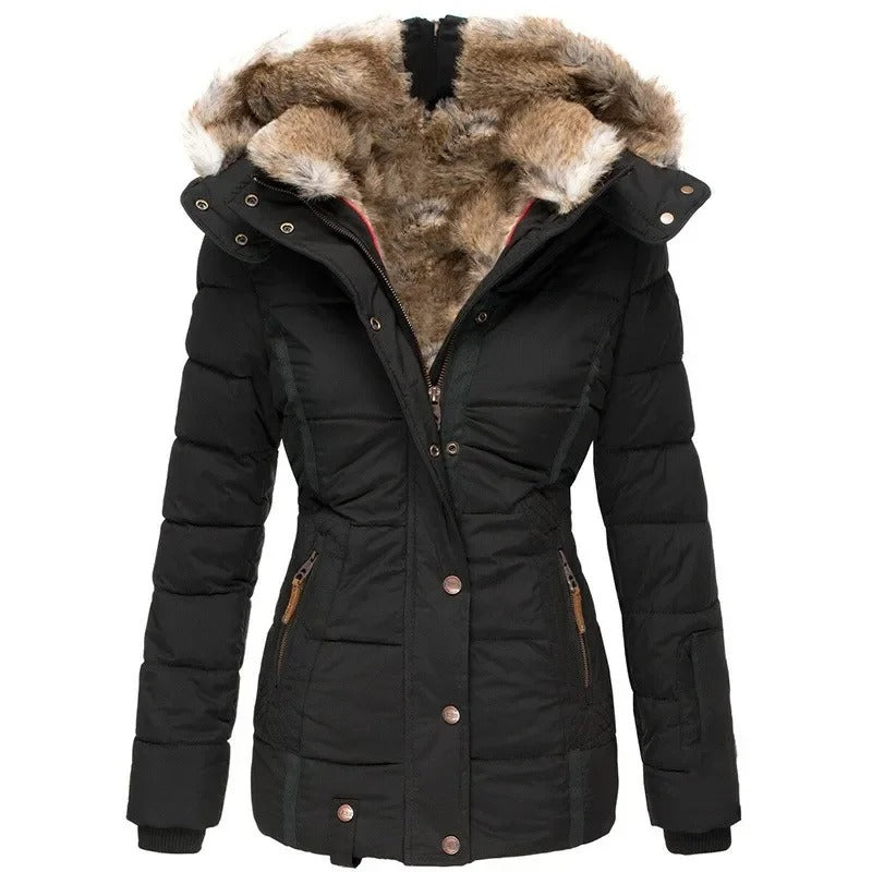 Warm wattierte Baumwolljacke für Frauen